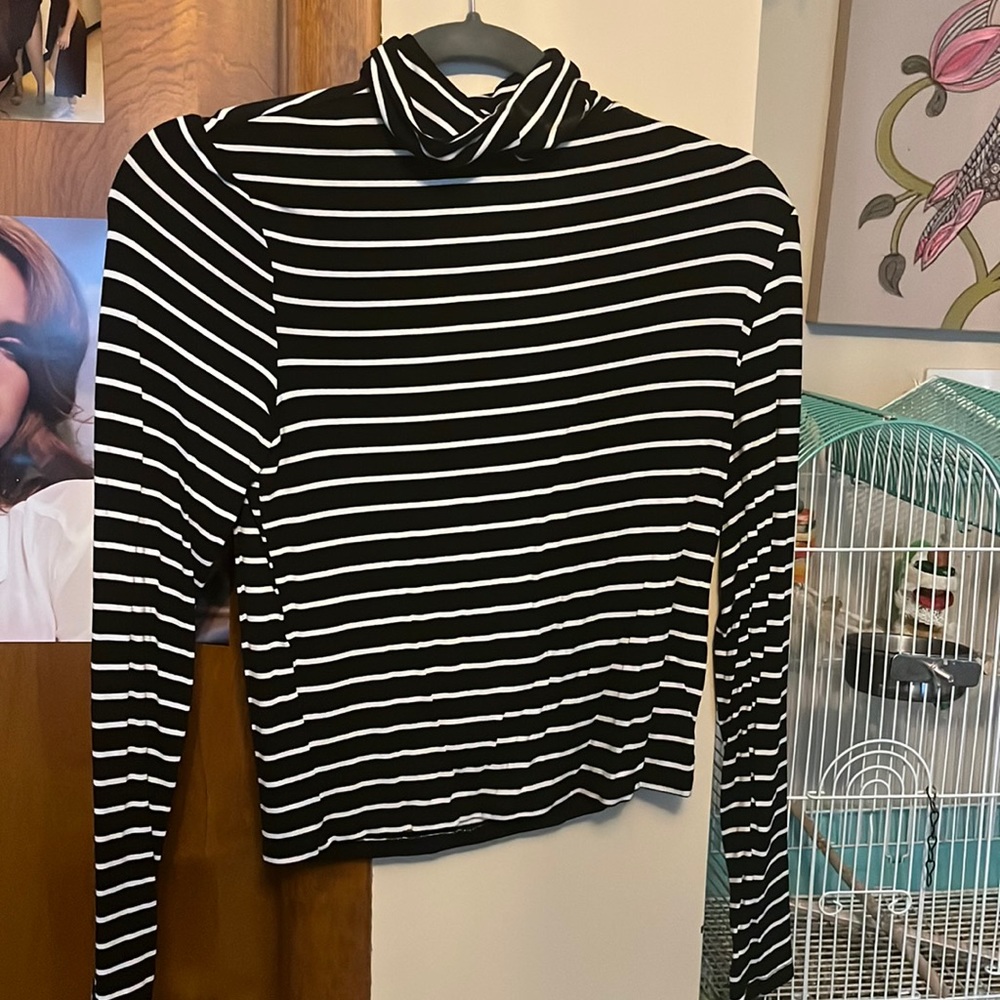 striped turtle neck